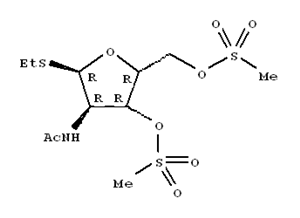 Xylofuranoside, ethyl2-acetamido-2-deoxy-1-thio-, 3,5-dimethanesulfonate, a-D- (8CI) cas  7115-41-5